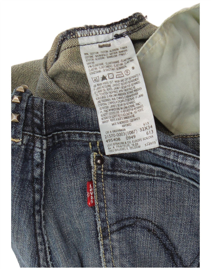 Levi's lige jeans til kvinder W32 L30 blå bomuld