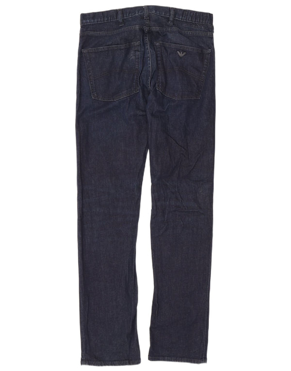 Emporio Armani Herre Slim Jeans W31 L32 Marineblå Bomuld
