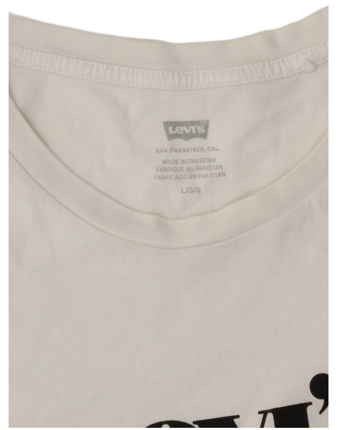 Levi's Dame Grafisk T-Shirt Top UK 16 Large White