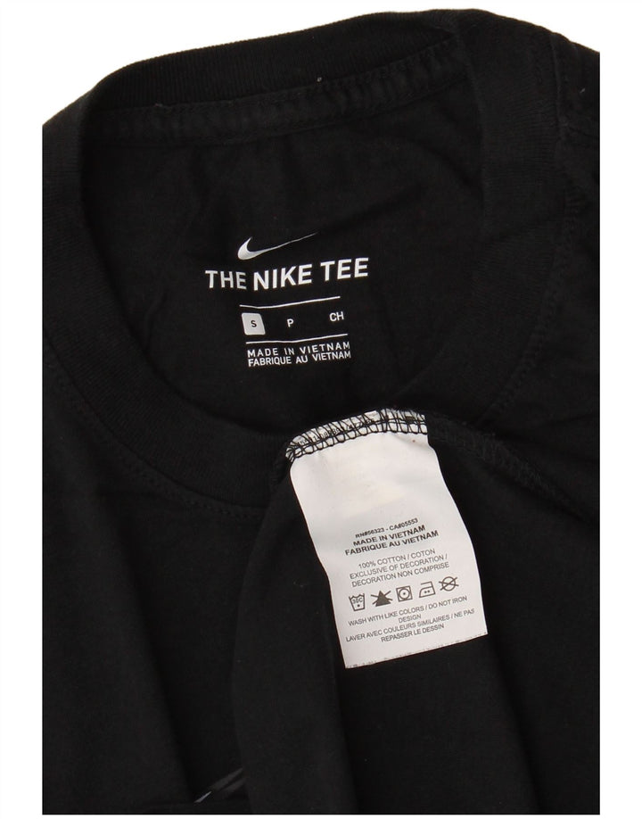NIKE Mens Graphic T-Shirt Top Small Black Cotton