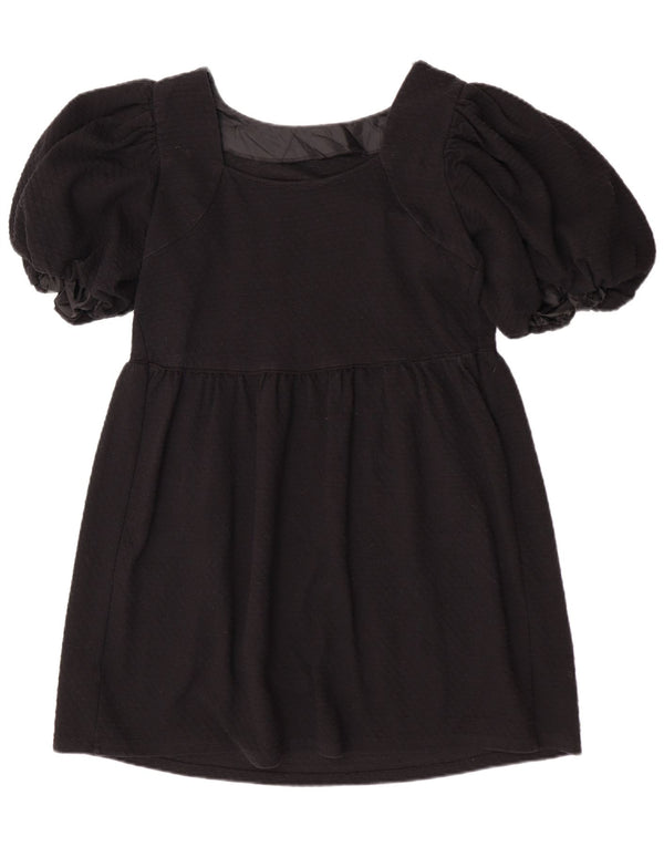 Topshop Dame Mini Basic Kjole UK 12 Medium Sort Polyester