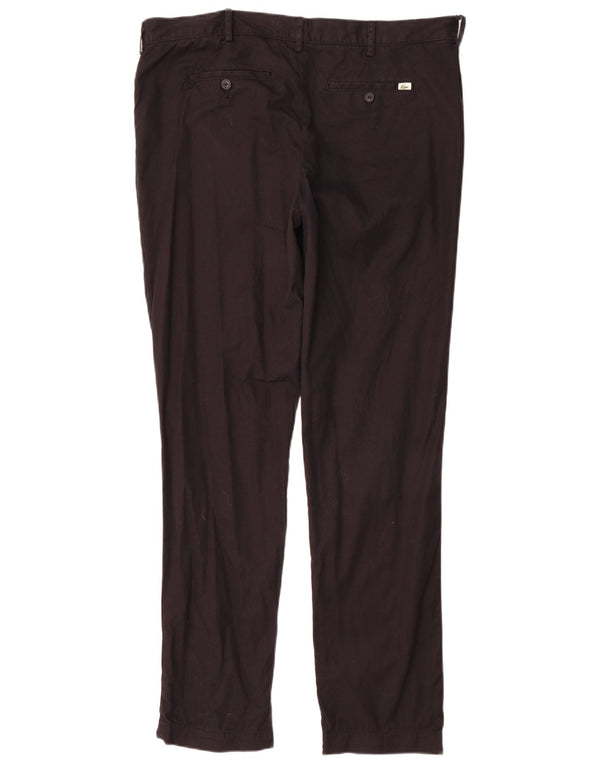 Lacoste Herre Slim Chino Bukser Størrelse 48 XL W38 L34 Sort Bomuld