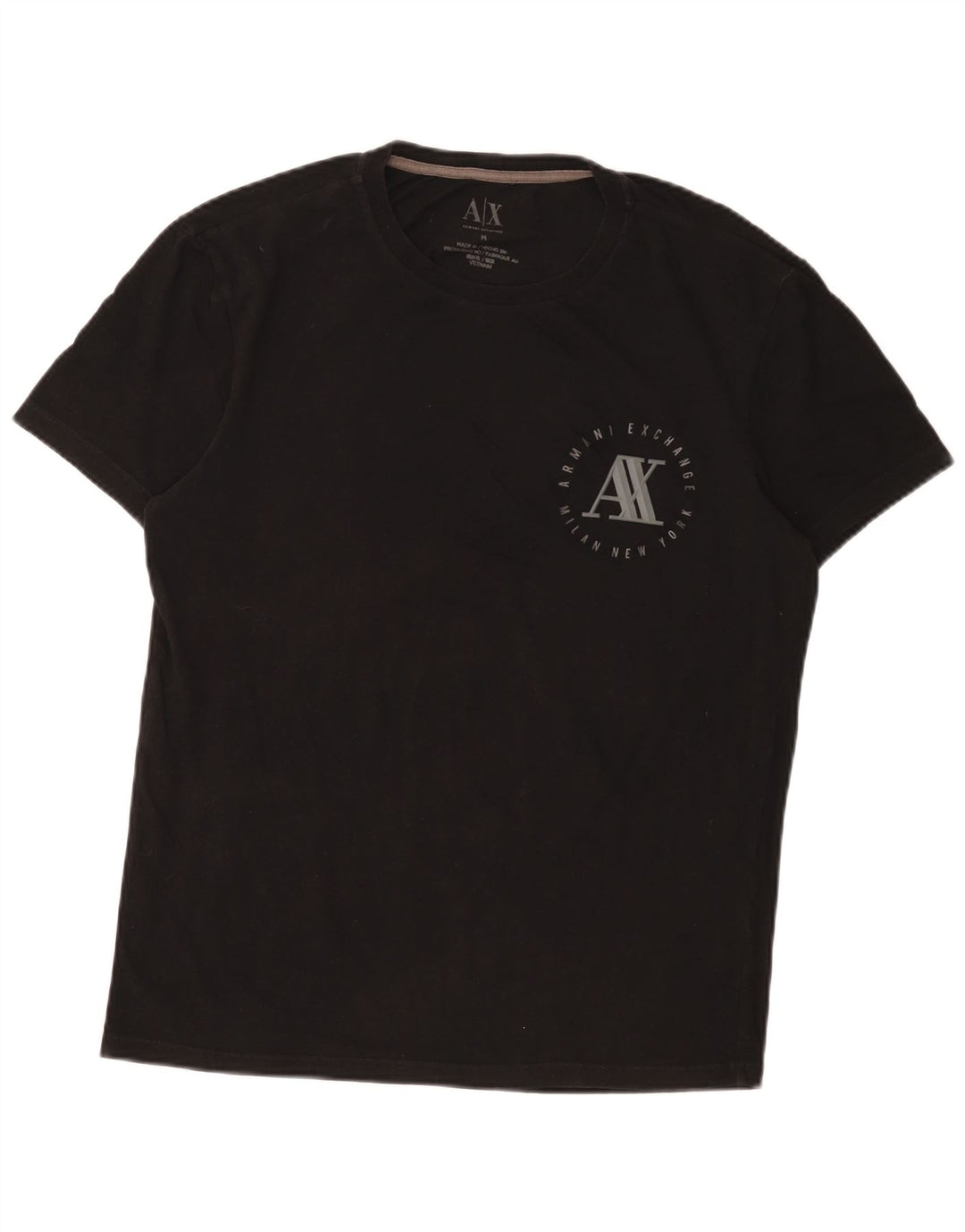 Armani Exchange Herre grafisk T-shirt Top Medium Sort Bomuld