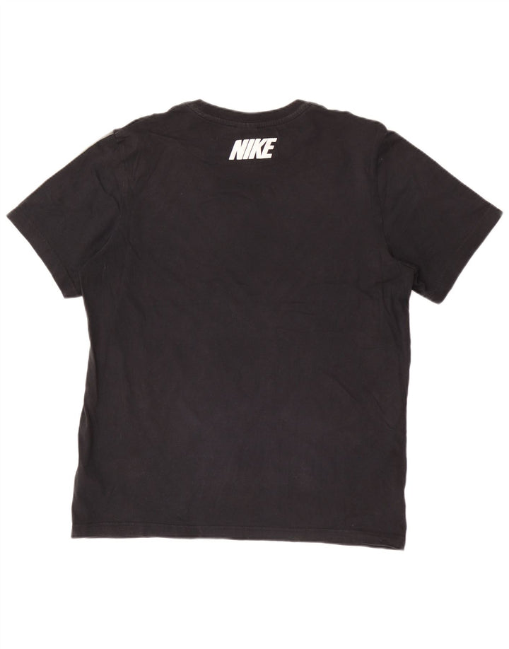 Nike grafisk T-shirt top til mænd, stor sort farveblok bomuld