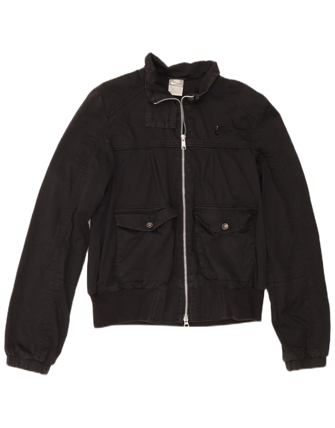 Nike Bomberjakke til kvinder UK 10/12 Medium Sort Bomuld