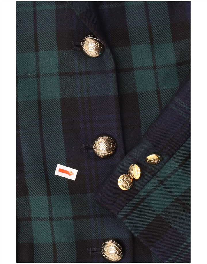 LUISA SPAGNOLI Dame Blazer Jacket IT 46 Large Green Plaid Classic