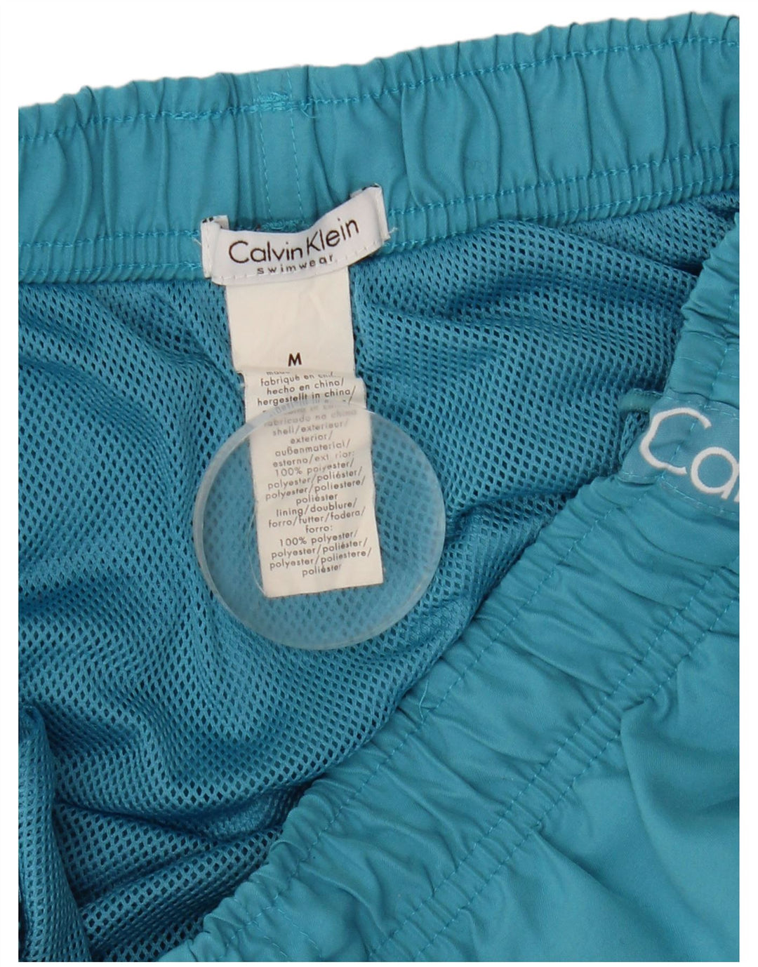 Calvin Klein Herre grafiske svømmeshorts Medium Blue Polyester