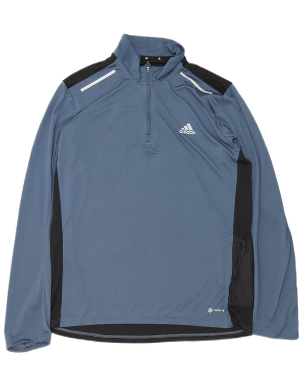 Adidas Aeroready Pullover Træningsdragt Top Large Navy Blue Colourblock