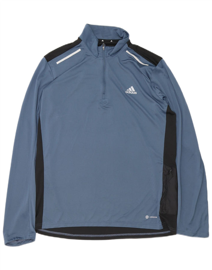 Adidas Aeroready Pullover Træningsdragt Top Large Navy Blue Colourblock