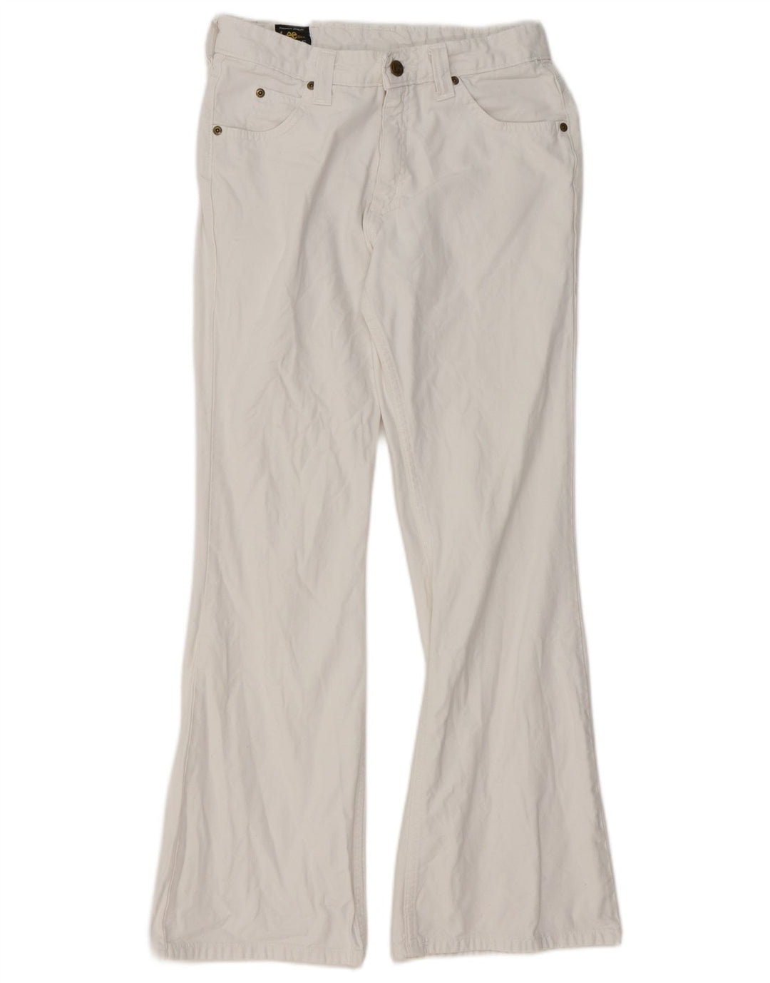 Lee Womens Flared Jeans US 12 Large W31 L29 White Bomuld