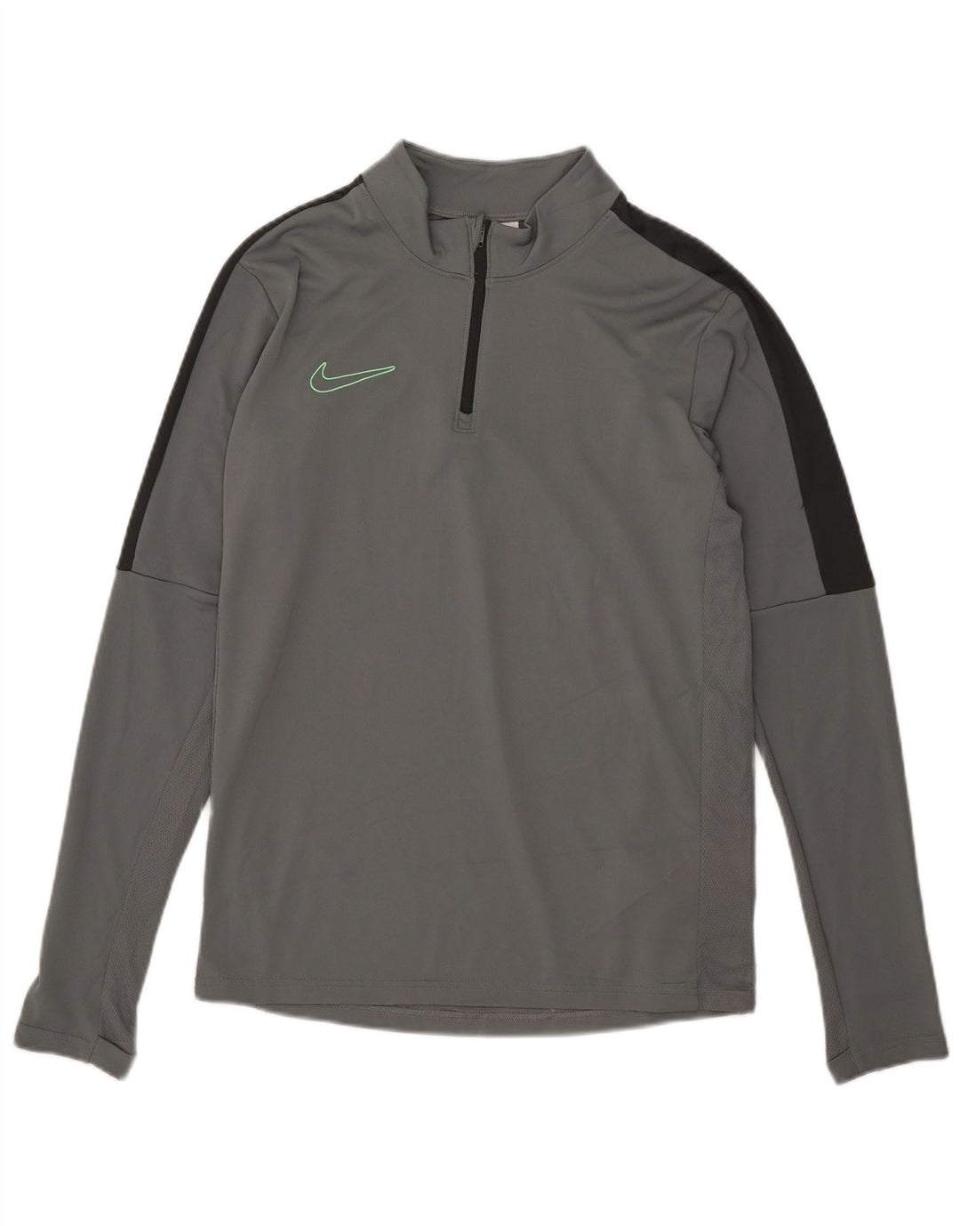 Nike Herre Dri Fit Pullover med lynlås-hals træningsdragt Top Lille grå farveblok