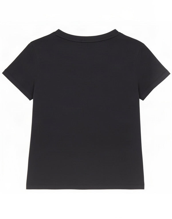 Calvin Klein Jeans Womens Graphic T-Shirt Top UK 12 Medium Black