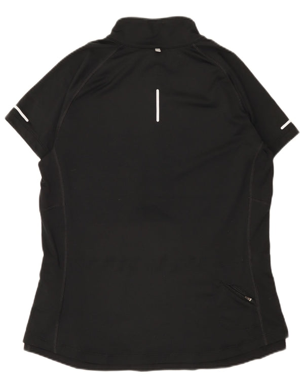 Nike Dame Dri Fit T-shirt med lynlås hals DK 14 Stor sort polyester