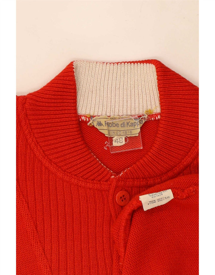 Kappa Herre Crew Neck Jumper Sweater IT 48 Medium Rød Uld