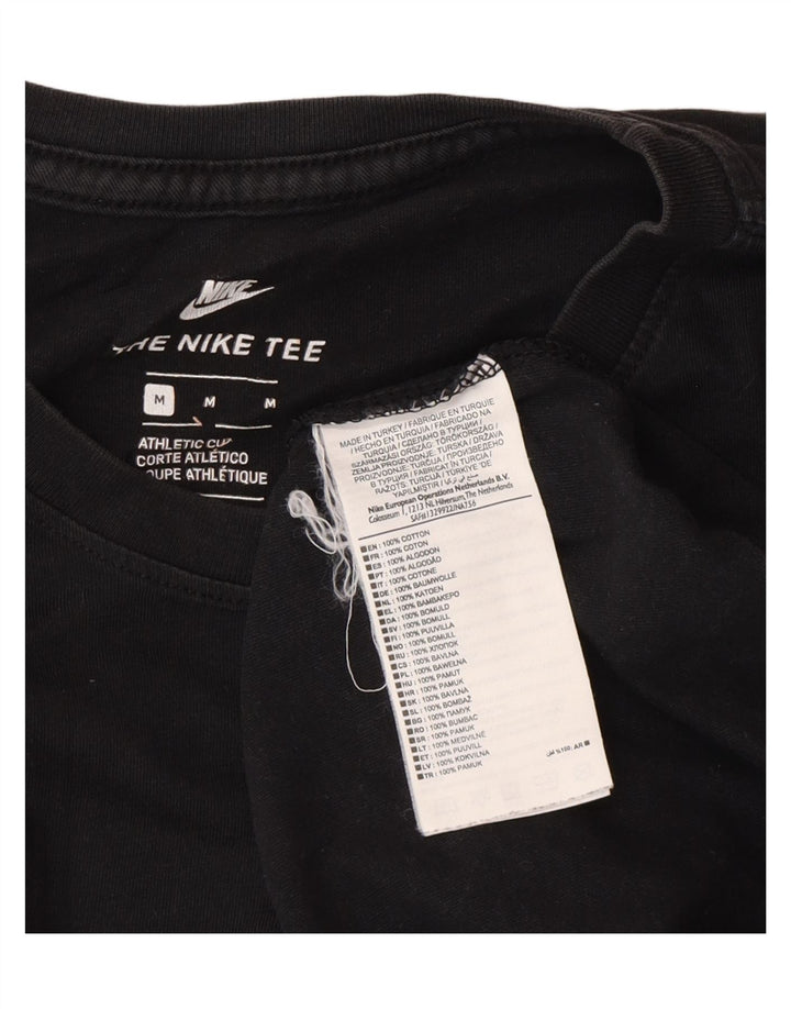 Nike T-shirt med atletisk snit til mænd, medium sort bomuld
