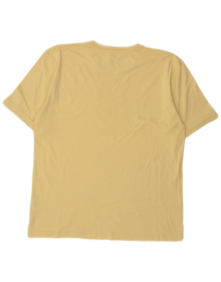 Lambretta Herre Grafisk T-Shirt Top Stor Gul Bomuld