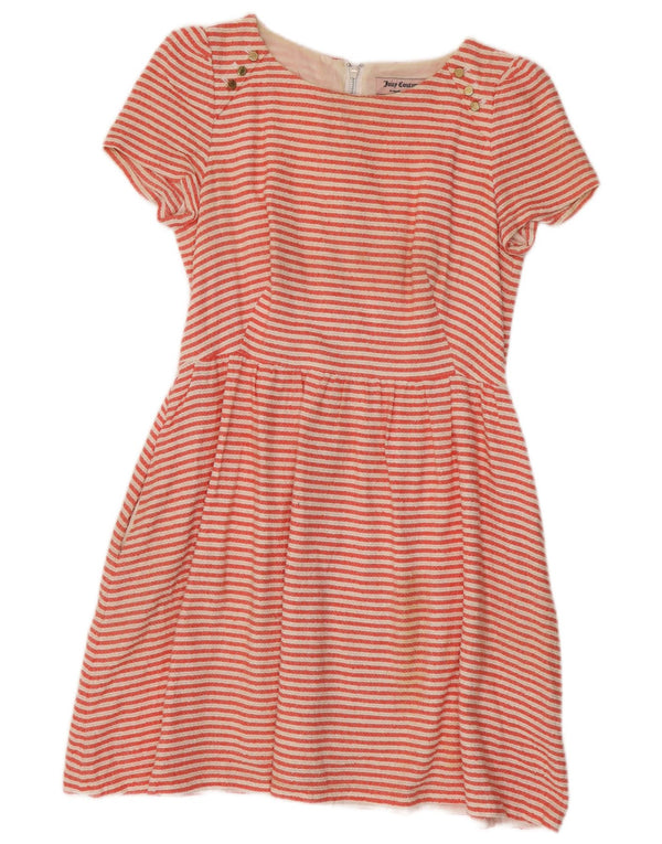 Juicy Couture Dame A-Line Kjole UK 10 Lille rødstribet bomuld