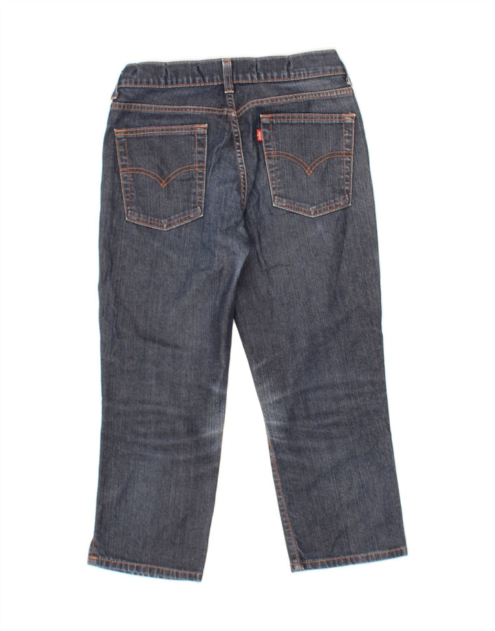 LEVI'S Womens Cropped Jeans W26 L22 Navy Blue Cotton Vintage Levi's and Second-Hand Levi's from Messina Hembry 