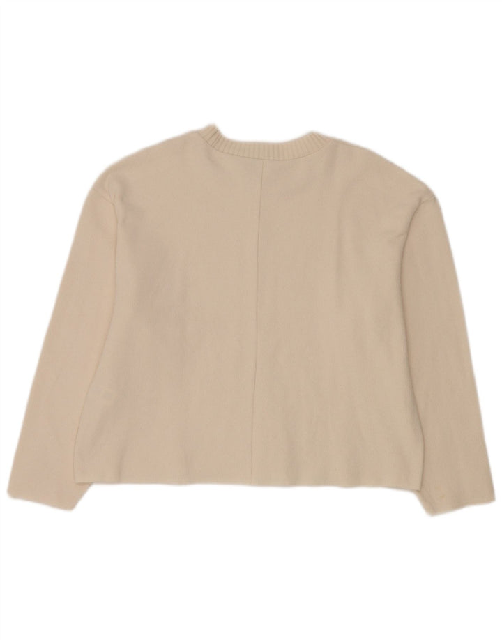 Zara Dame sweater med rund hals DK 14 Medium White Polyester