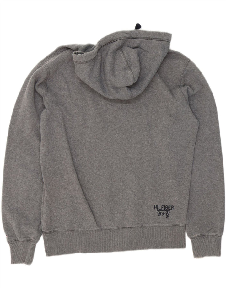 Tommy Hilfiger Grafisk hættetrøje til mænd mellemgrå bomuld