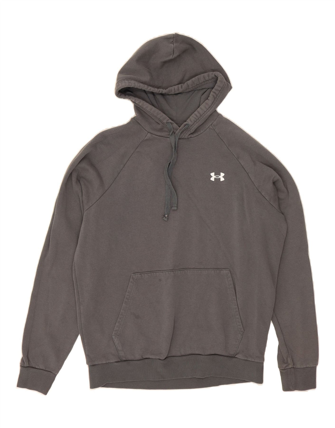 UNDER ARMOUR Mens Hoodie Jumper Medium Grey Cotton Vintage Under Armour and Second-Hand Under Armour from Messina Hembry 