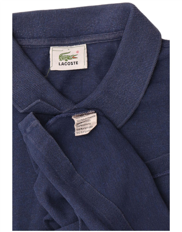 Lacoste herre poloshirt størrelse 4 Medium marineblå bomuld