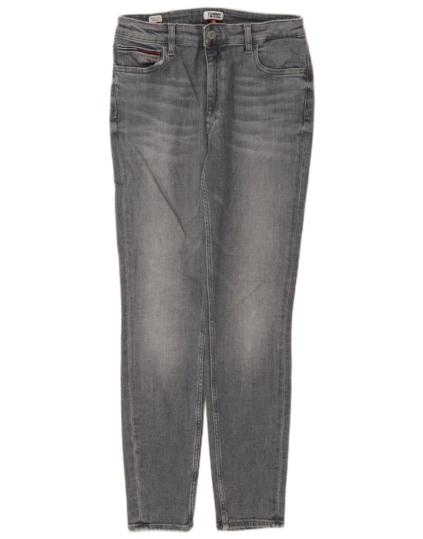 Tommy Hilfiger Dame Højtalje Skinny Jeans W30 L30 Grå Bomuld