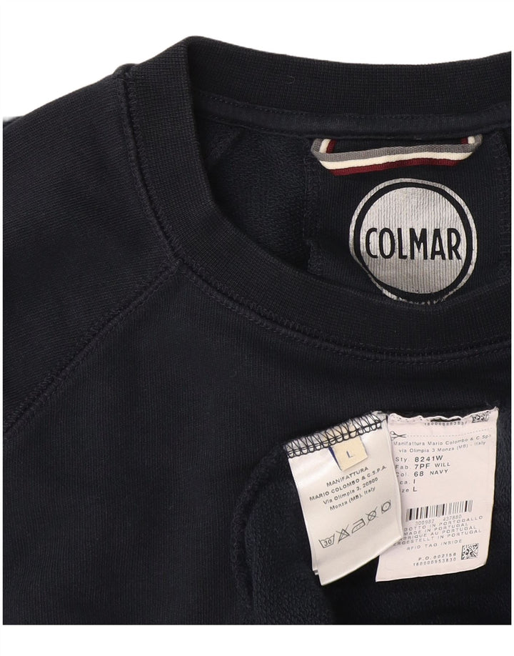 Colmar Herre Grafisk Sweatshirt Jumper Stor Marineblå Bomuld