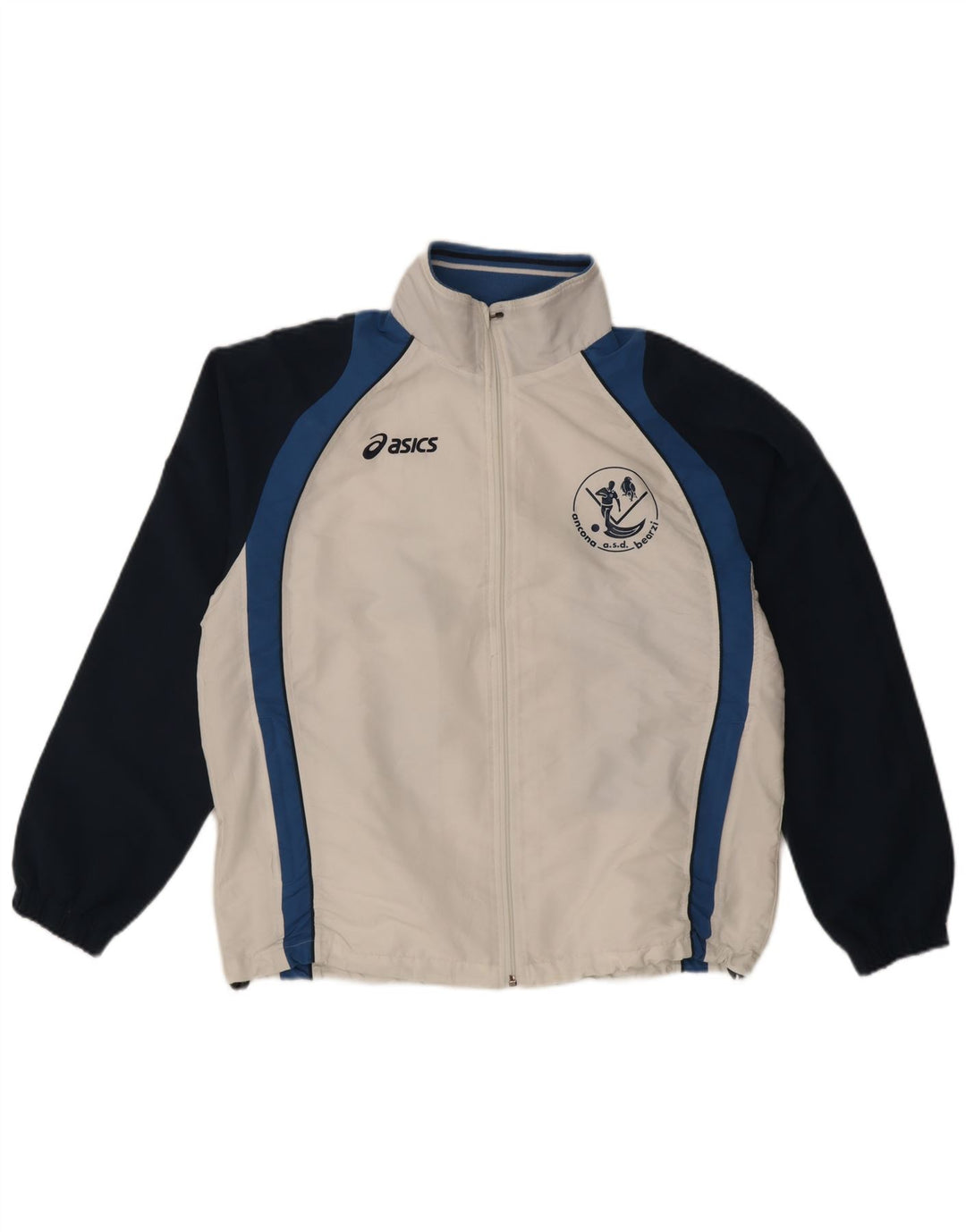 Asics Herre grafisk træningsdragt Topjakke Stor hvid Colourblock Polyester