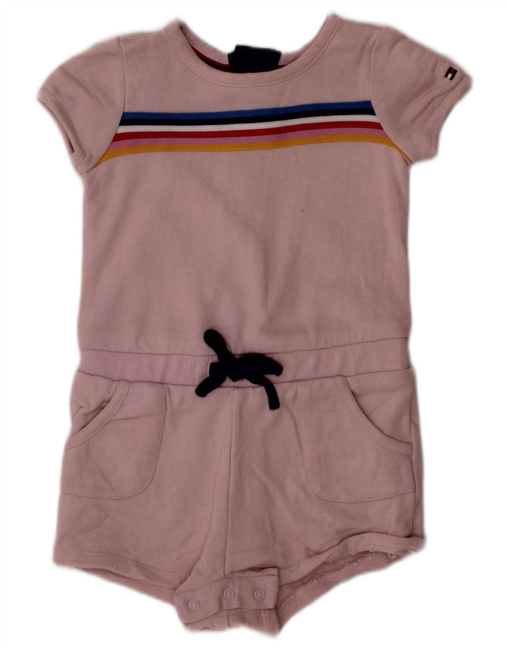TOMMY HILFIGER Babypiger Playsuit 6-9 måneder Pink Stribet Bomuld