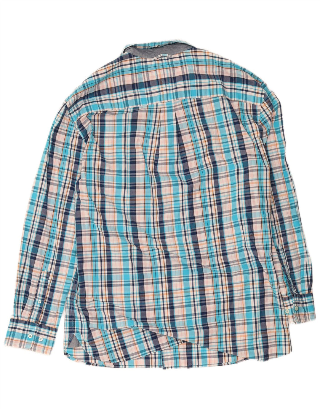 Tommy Hilfiger Herre høj skjorte 2XL blå ternet bomuld