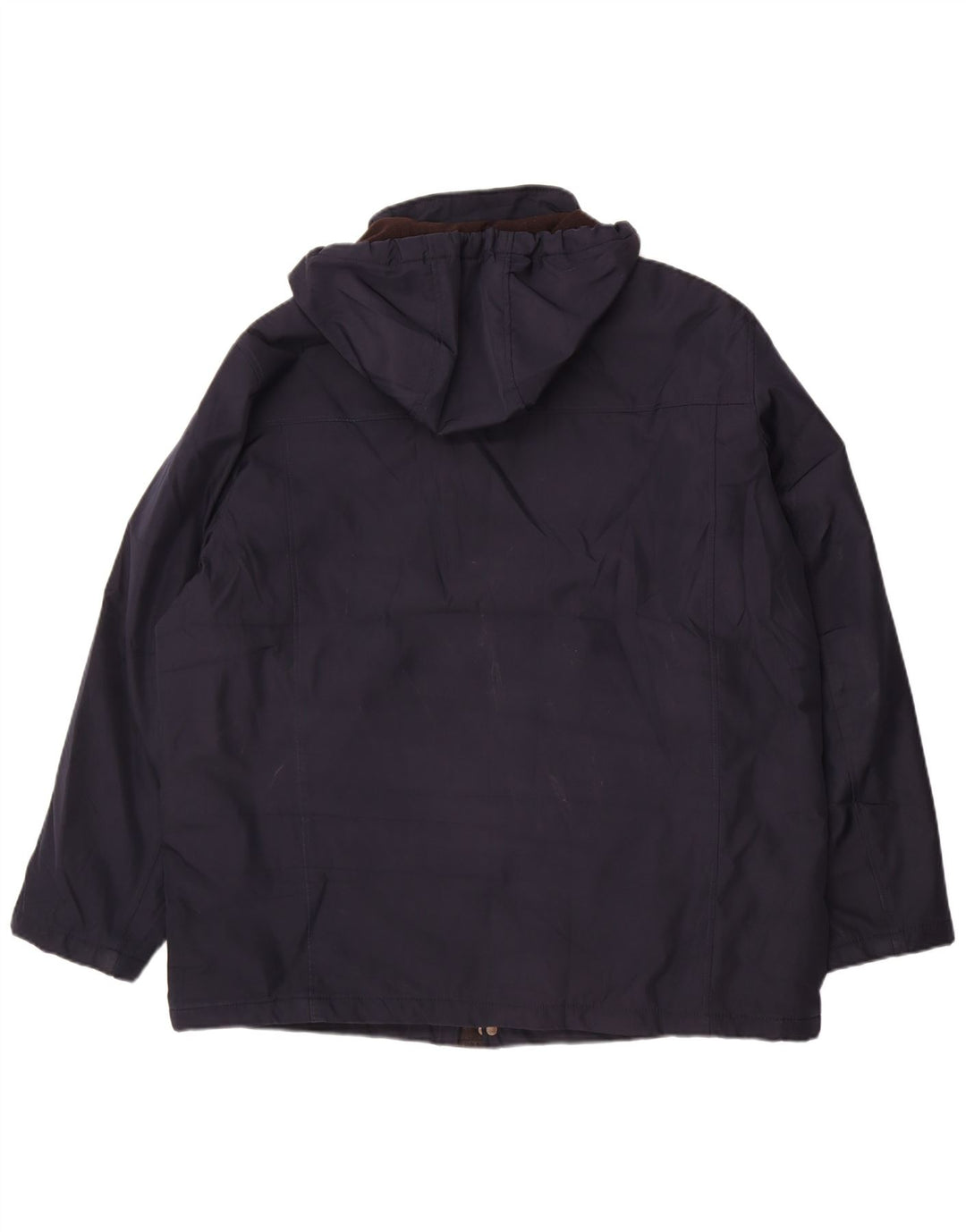 Calvin Klein Herre Hooded Windbreaker Jacket UK 42 XL Navy Blue Polyester