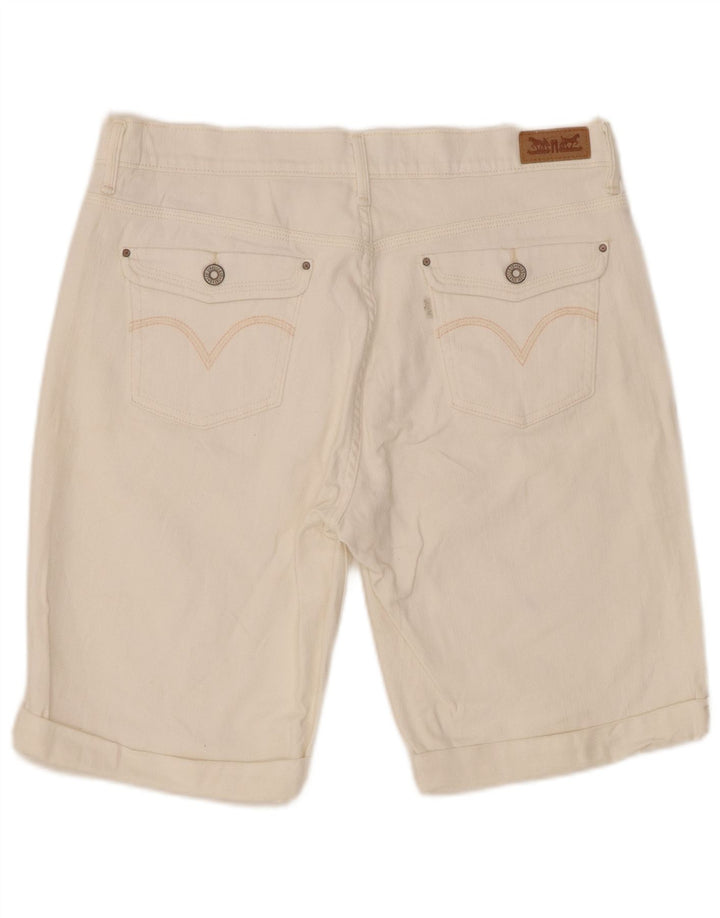 Levi's denimshorts til kvinder US 10 Large W30 Off White