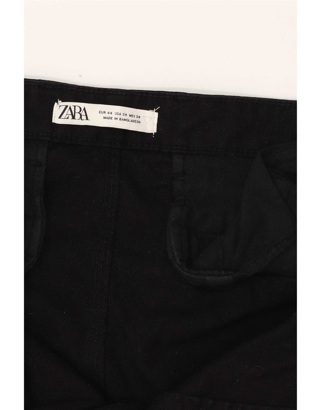 Zara Herre Straight Cargo Bukser EU 44 Large W34 L27 Sort