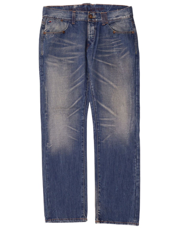 Tommy Hilfiger Straight Jeans til mænd W34 L34 Blå Bomuld