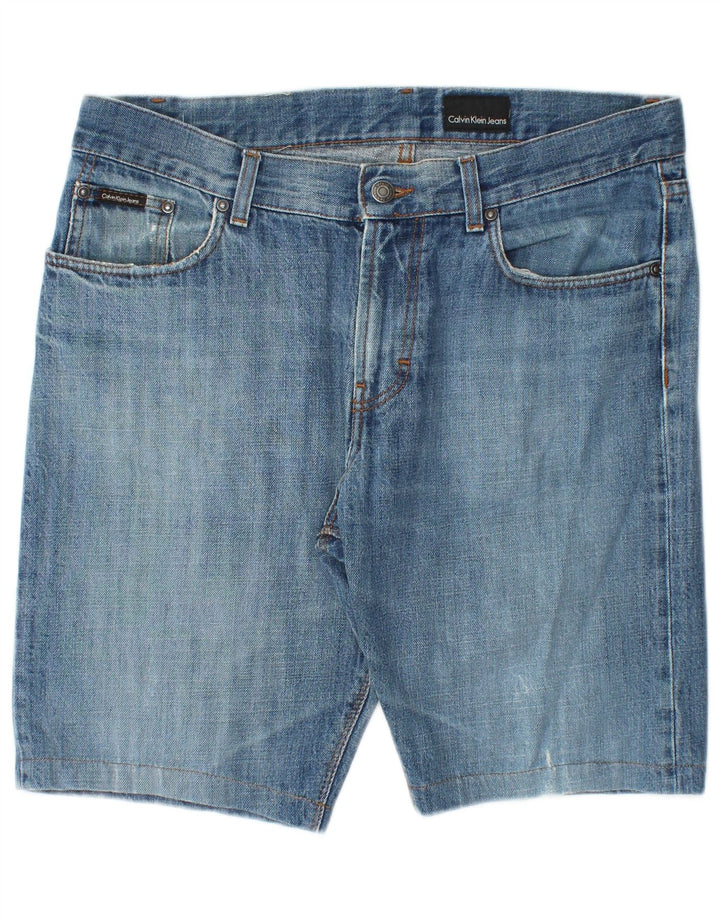 CALVIN KLEIN Herre denimshorts W34 Large Blue Cotton