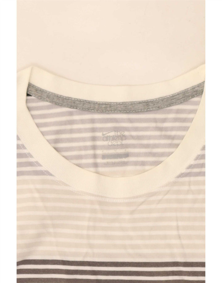 Nike herre T-shirt top XL grå stribet