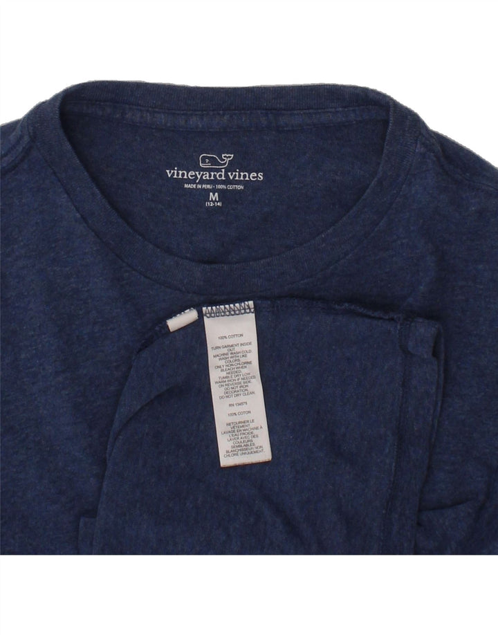 VINEYARD VINES Boys Graphic Top Long Sleeve 12-13 Years Medium Blue Cotton Vintage Vineyard Vines and Second-Hand Vineyard Vines from Messina Hembry 