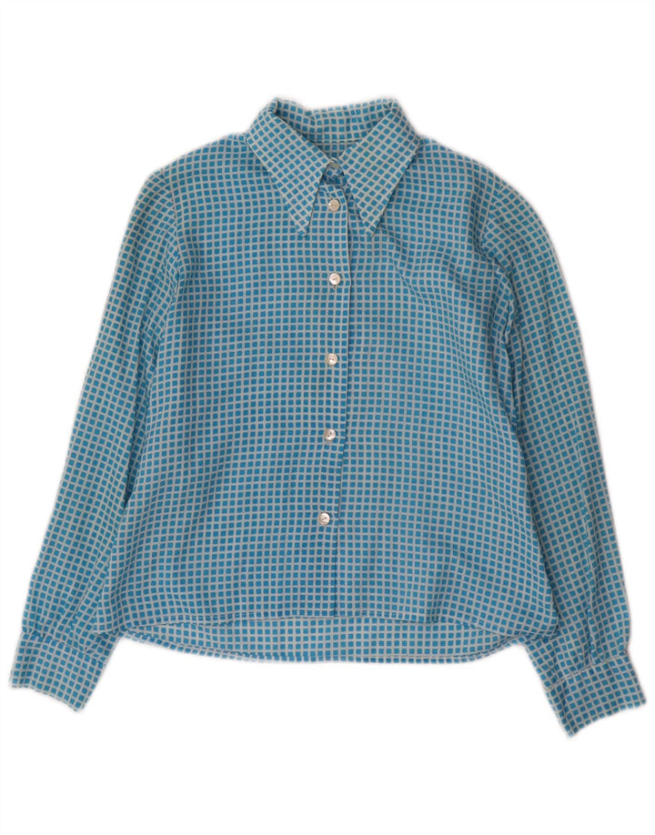 Vintage dameskjorte UK 10 Small Blue Check