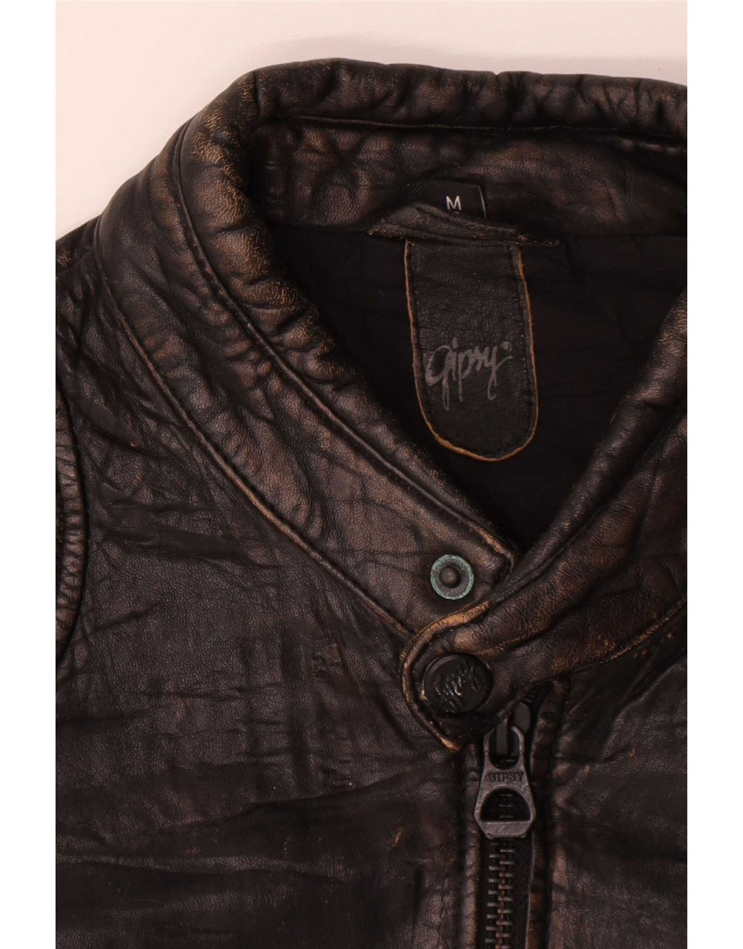 Gypsy Herre Læderjakke UK 38 Medium Sort