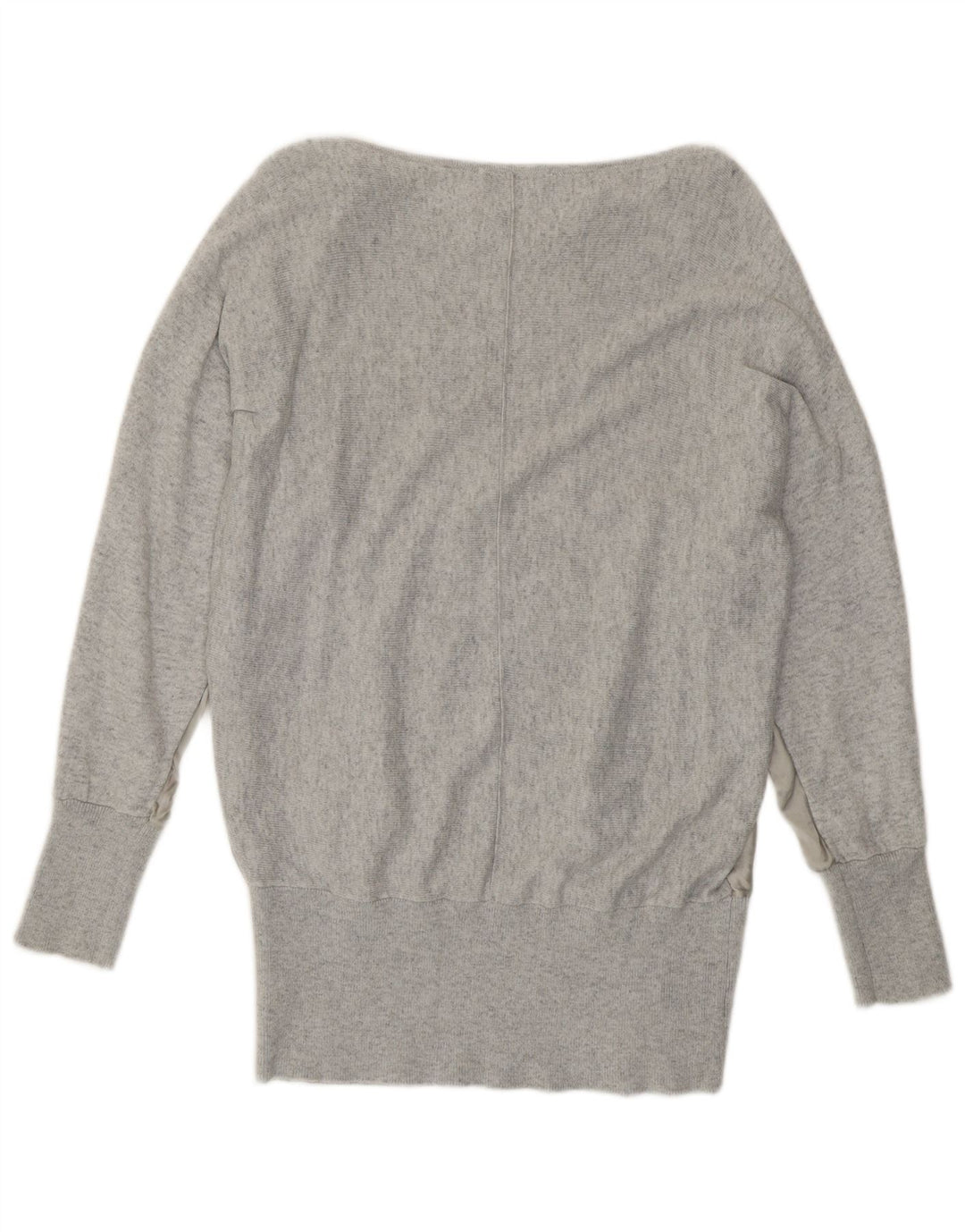 MINT FLØJEL Dame Boat Neck Jumper Sweater UK 14 Medium Grey