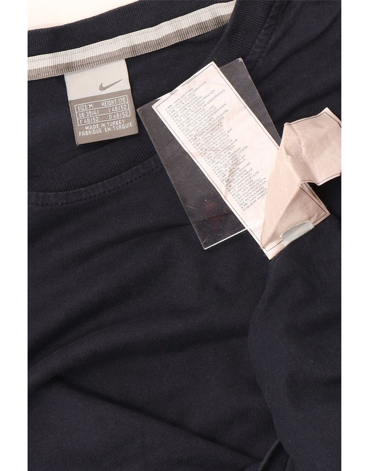 NIKE Langærmet herretop UK 39/41 Mellem marineblå bomuld