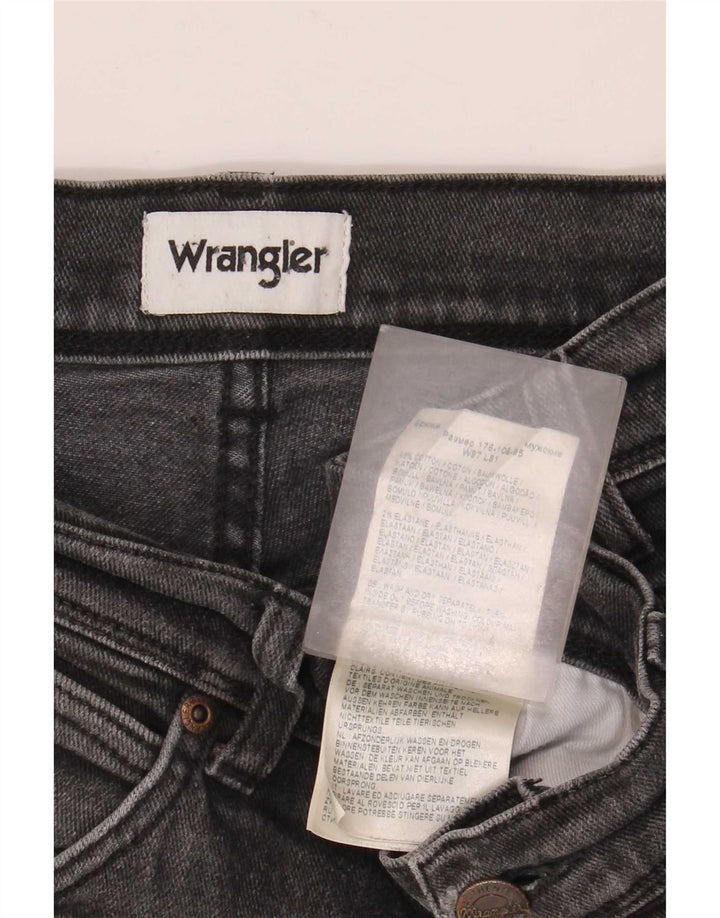 Wrangler Herre Texas Stretch Straight Jeans W38 L32 Grå Bomuld
