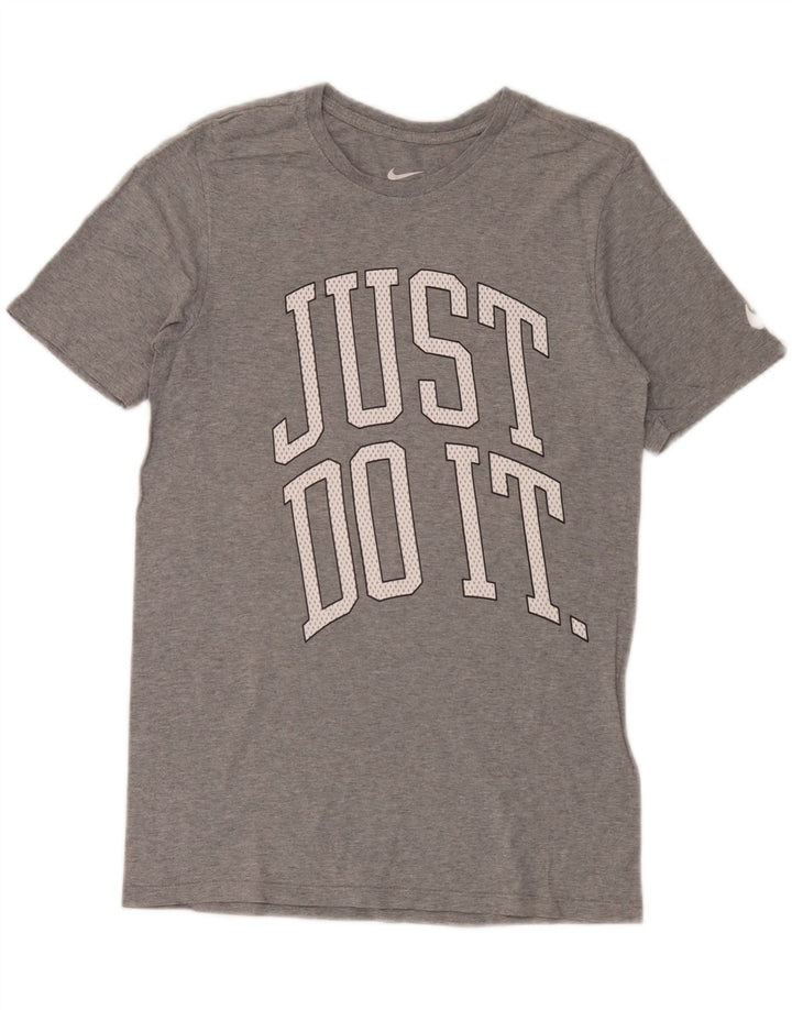 Nike Herre Athletic Cut Grafisk T-Shirt Top Lille Grå Flecked