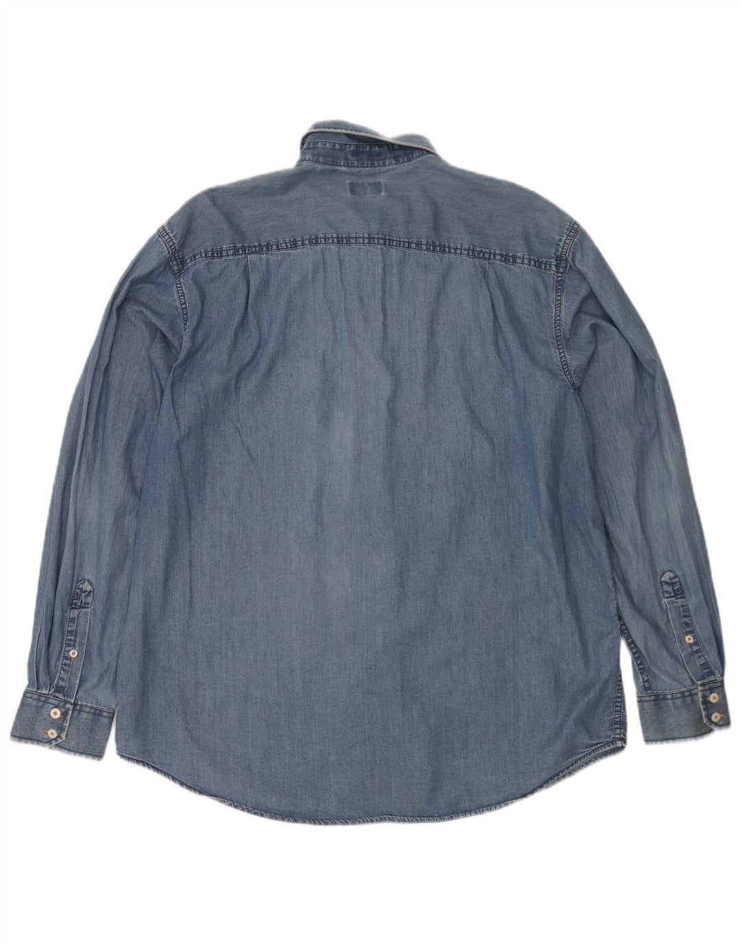 Izod Denimskjorte til mænd Stor blå bomuld