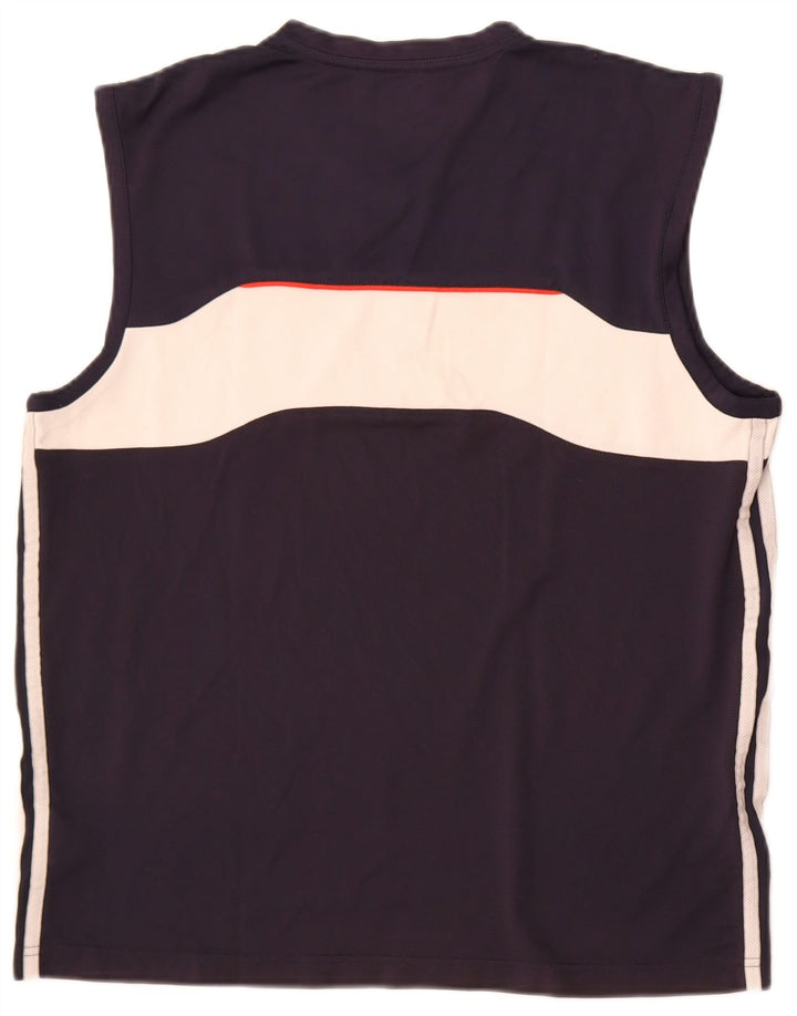 Adidas Herre Climacool Vest Top Medium Navy Blue Colourblock Polyester