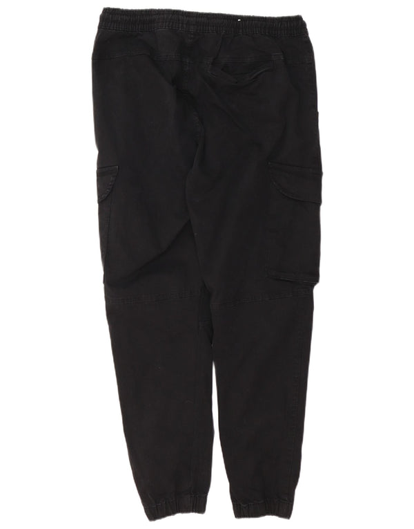 ZARA Joggers til mænd Cargo Bukser Large W34 L27 Sort Bomuld