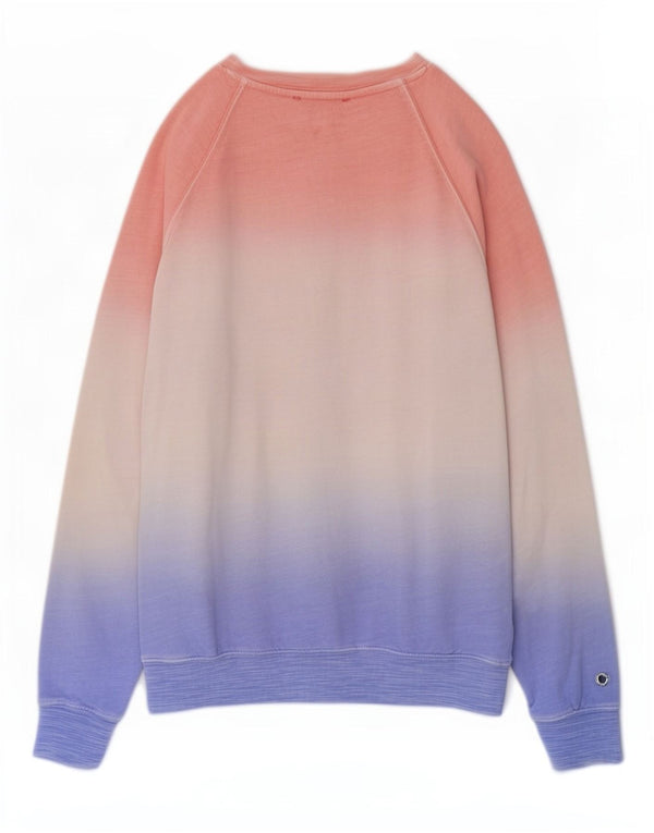 Marks & Spencer Dame Sweatshirt Jumper UK 10 Small Pink Colourblock