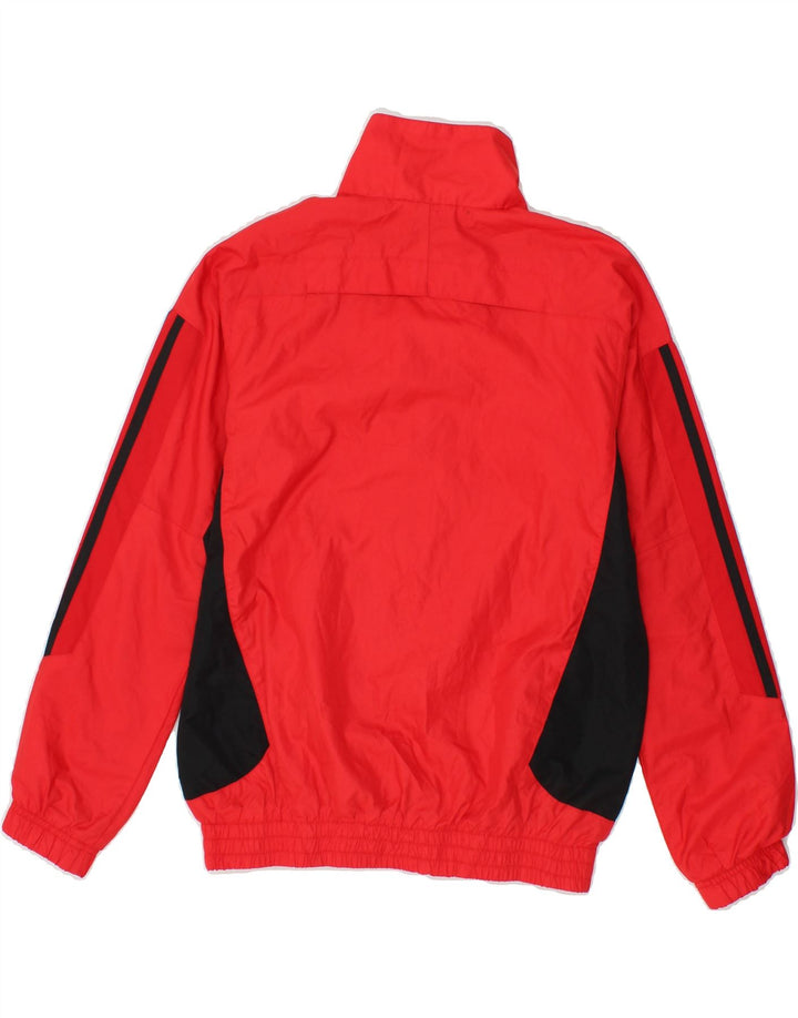 ADIDAS Boys Tracksuit Top Jacket 9-10 Years Red Colourblock Polyester Vintage Adidas and Second-Hand Adidas from Messina Hembry 