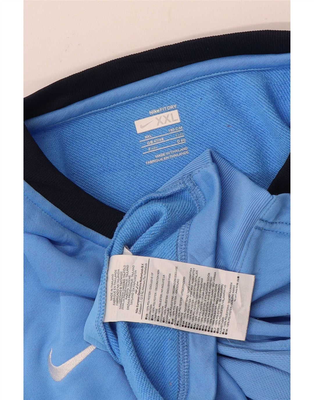 Nike Herre Top Langærmet UK 47/48 2XL Blå Colourblock Polyester